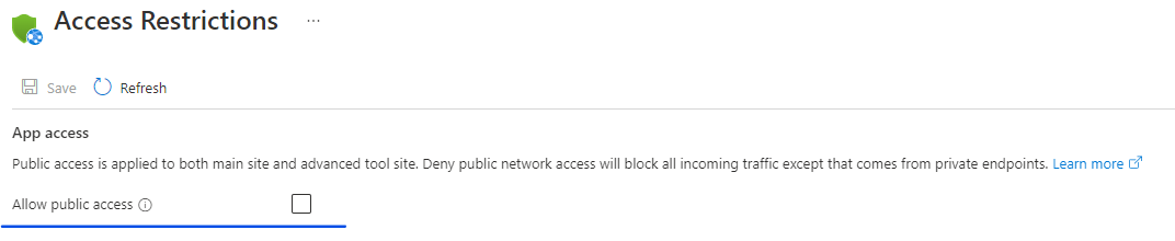 Allow public access